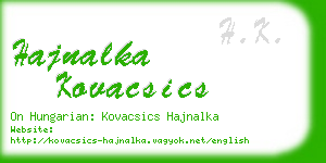 hajnalka kovacsics business card